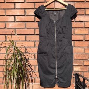 NINE WEST Full Length Zipper Black Dress